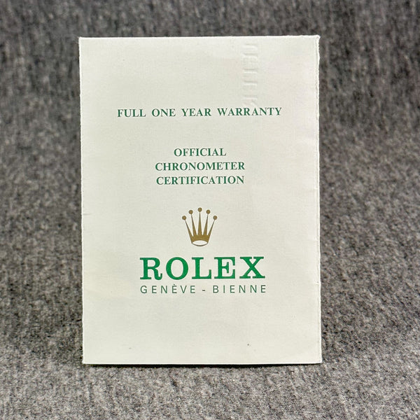 Estate Rolex Chronometer Certification #7544427 - Walter Bauman Jewelers