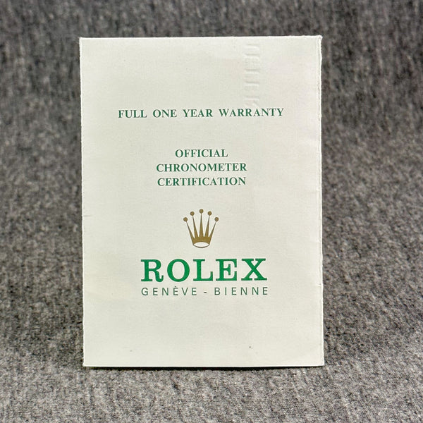 Estate Rolex Chronometer Certification 7544427 No Watch