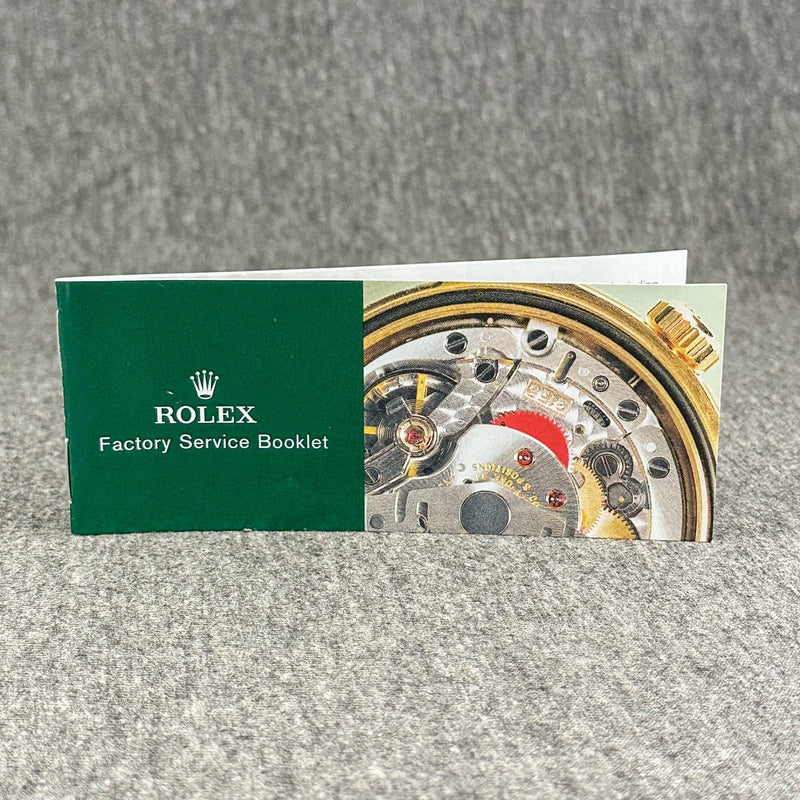 Estate Rolex Factory Service Booklet - Walter Bauman Jewelers