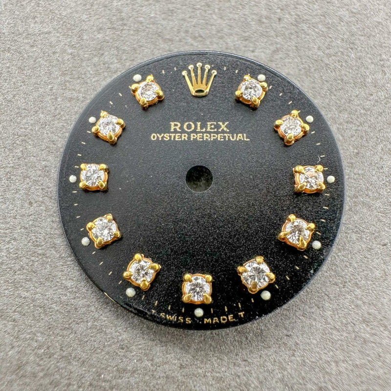 Estate Rolex Oyster Perpetual watch Dial w. Diamond Markers - Walter Bauman Jewelers