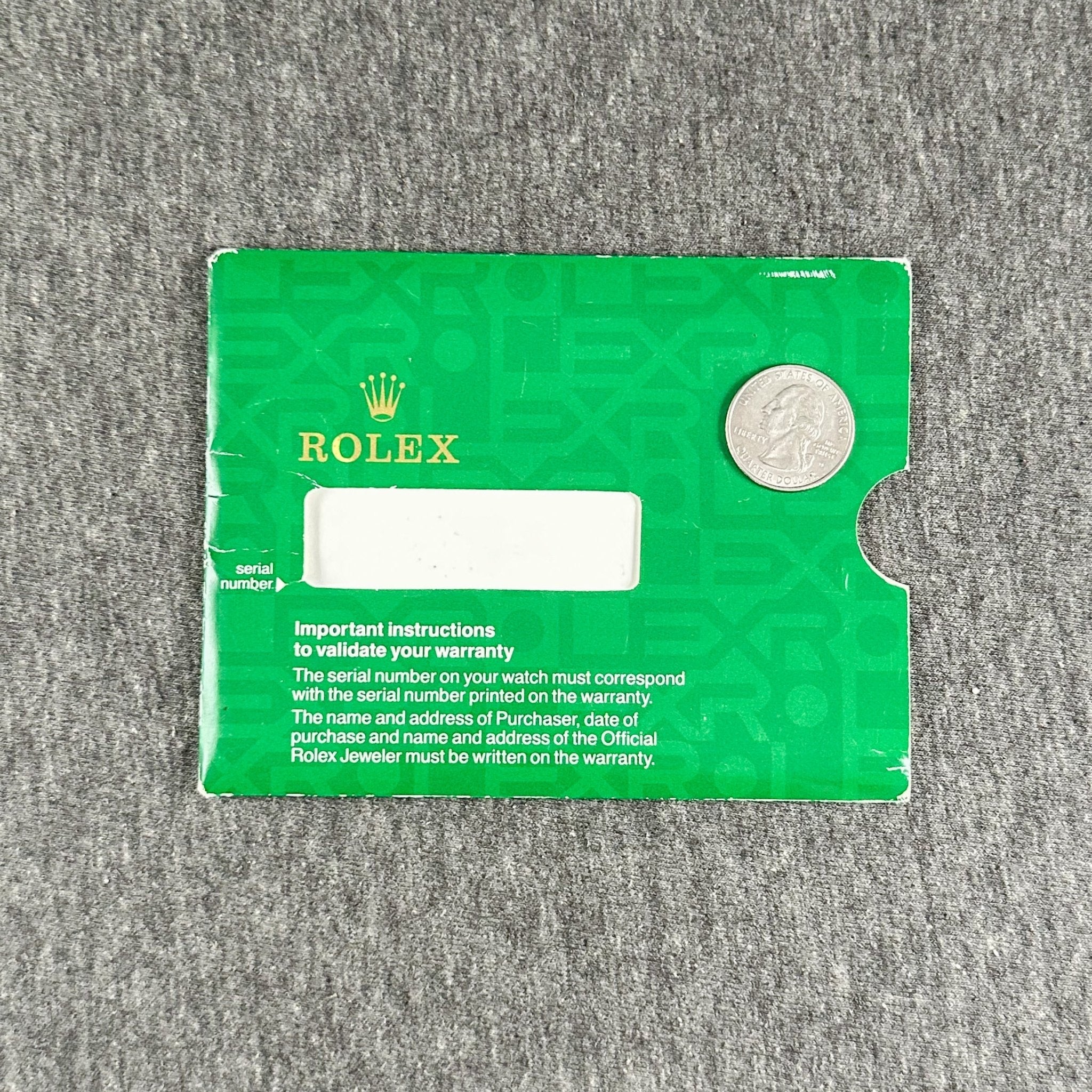 Estate Rolex Pamphlet Sleeve (Empty) G – Walter Bauman Jewelers