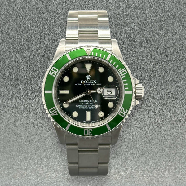 Rolex Men's Submariner Green Dial Watch