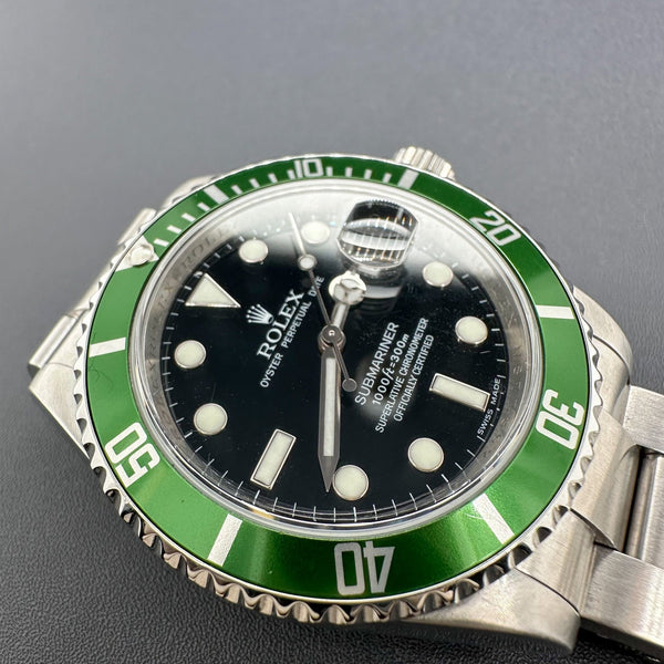Estate Rolex Submariner “Kermit” Men’s Automatic Watch Ref#16610T - Walter Bauman Jewelers