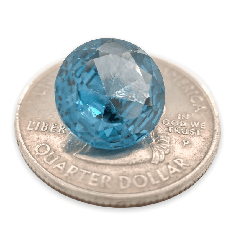 Estate Round Blue Topaz 9.93ct Loose Stone - Walter Bauman Jewelers