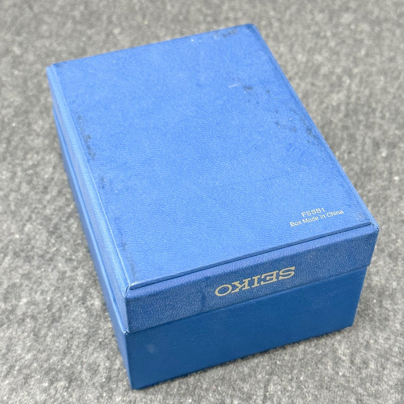 Estate Seiko Blue Watch Box w. Booklet & 2 Warranty Cards (No Watch)