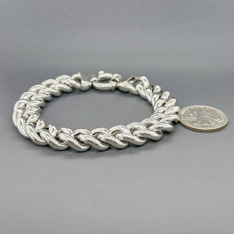 Estate SS 13.33mm Curb Link Chain Bracelet - Walter Bauman Jewelers