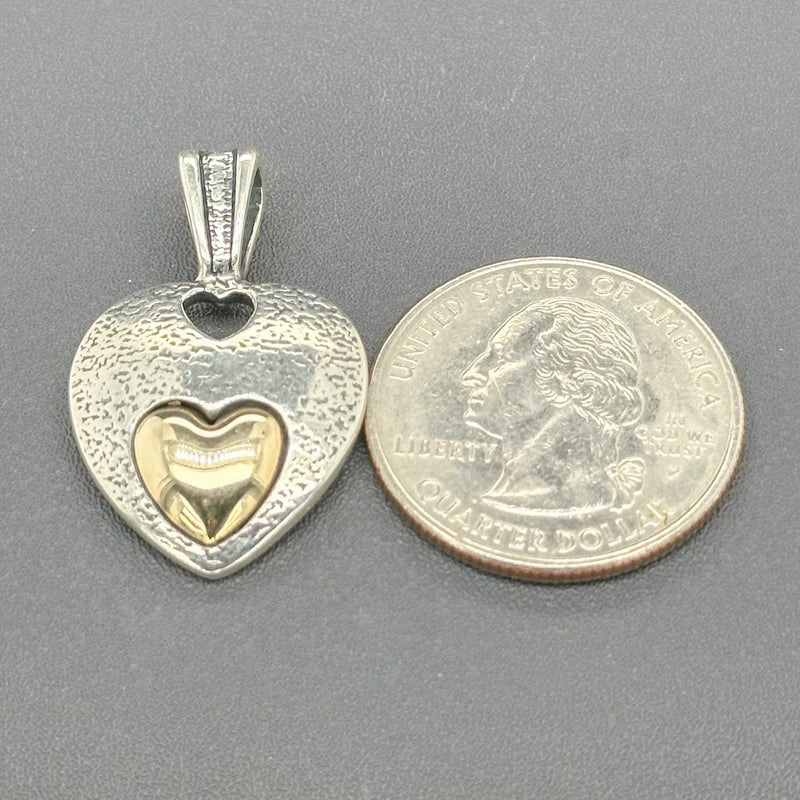 Estate SS 14 Heart Pendant - Walter Bauman Jewelers
