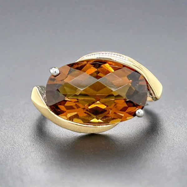 Estate SS 5.8ct Citrine Cocktail Ring - Walter Bauman Jewelers