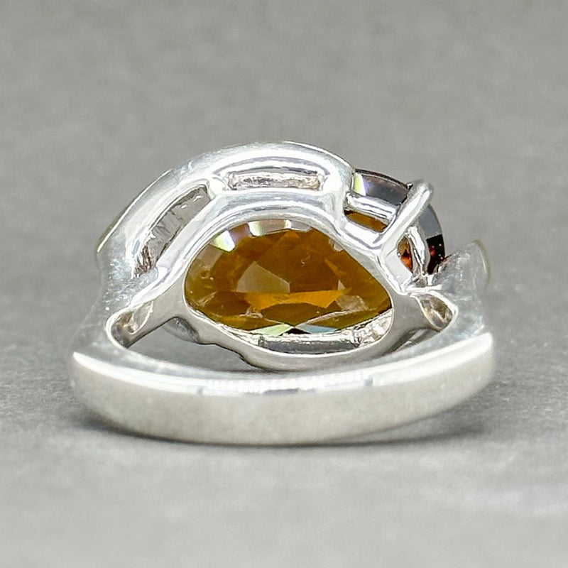 Estate SS 5.8ct Citrine Cocktail Ring - Walter Bauman Jewelers