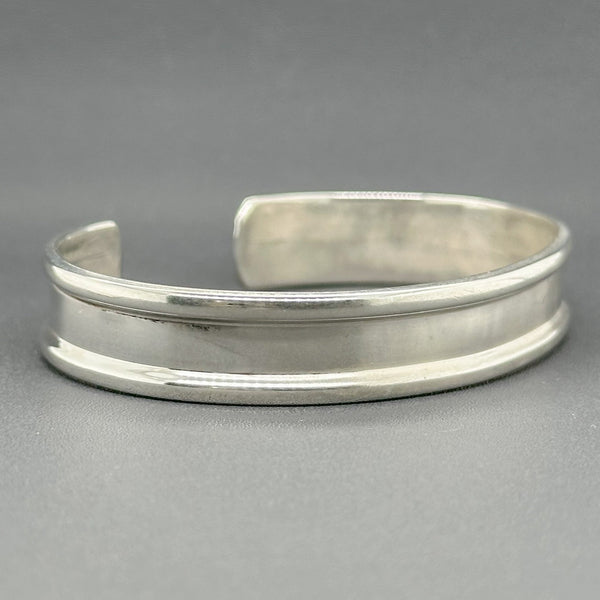 Estate SS Concave Cuff Bracelet - Walter Bauman Jewelers