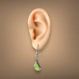 Estate SS Green Dangle Earrings - Walter Bauman Jewelers