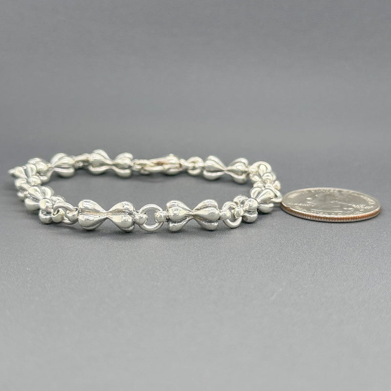 Estate SS Heart Link Bracelet - Walter Bauman Jewelers
