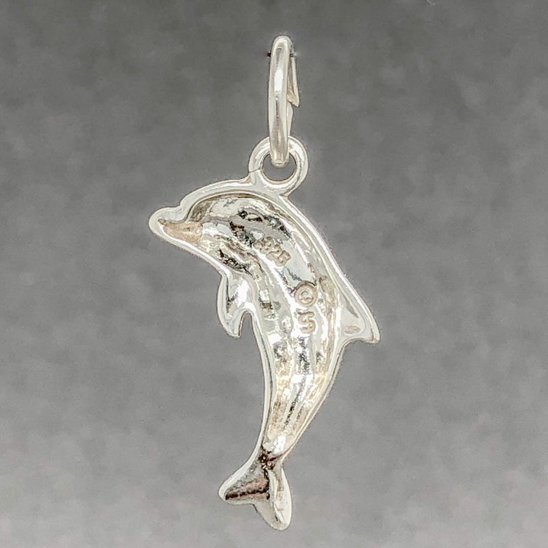 Estate SS Jumping Dolphin Charm - Walter Bauman Jewelers