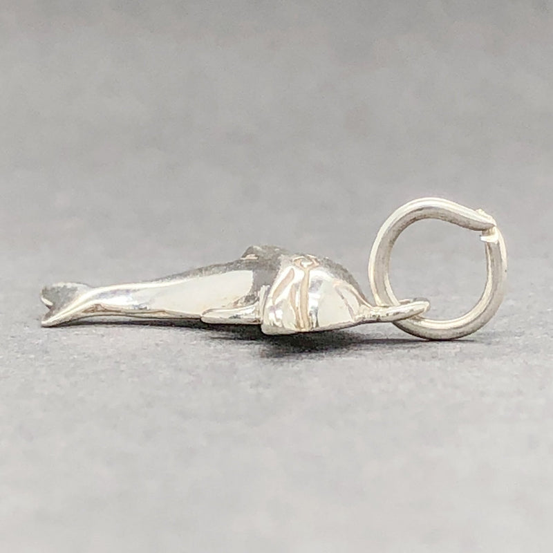 Estate SS Jumping Dolphin Charm - Walter Bauman Jewelers