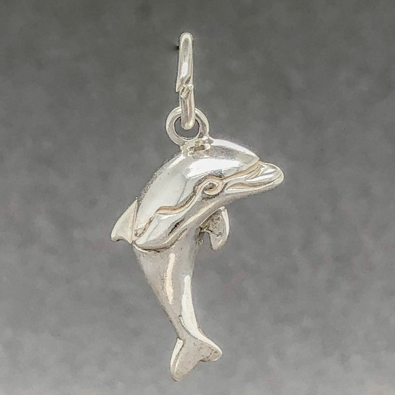 Estate SS Jumping Dolphin Charm - Walter Bauman Jewelers