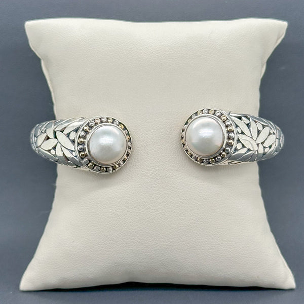 Estate SS Pearl Cuff Bracelet - Walter Bauman Jewelers