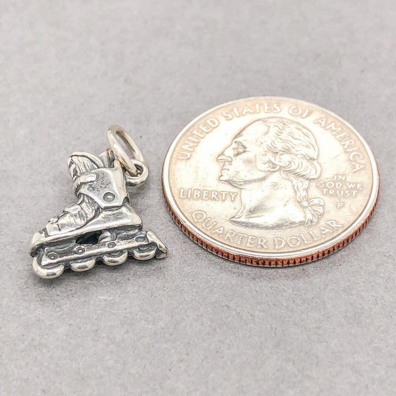 Estate SS Rollerblade Charm - Walter Bauman Jewelers