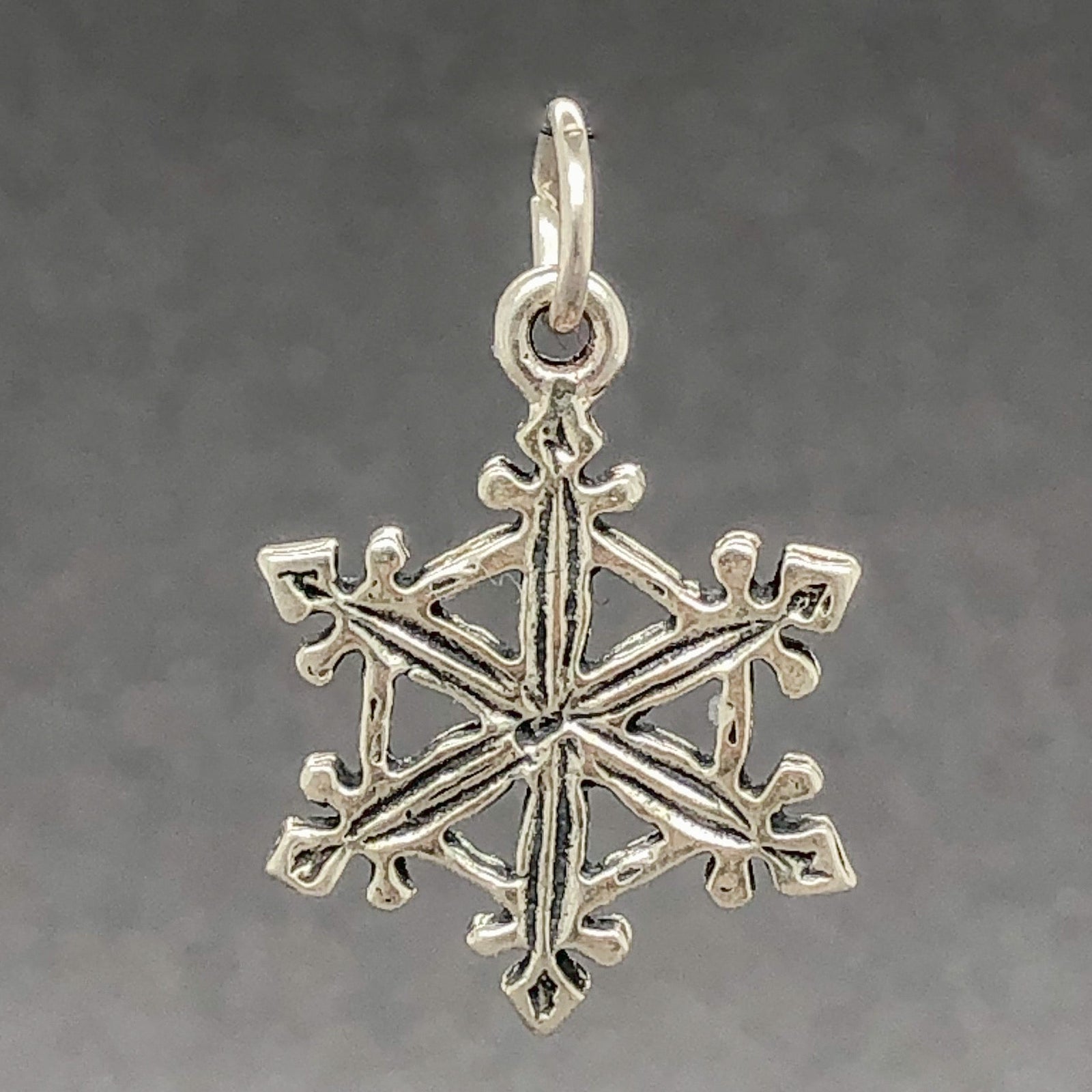 Estate SS Snowflake Charm Walter Bauman Jewelers