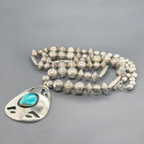 Estate SS Turquoise Southwest Necklace - Walter Bauman Jewelers
