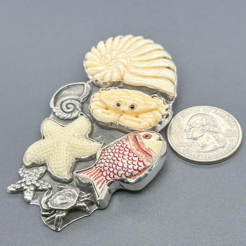 Estate SS Under The Sea Pin/Pendant - Walter Bauman Jewelers