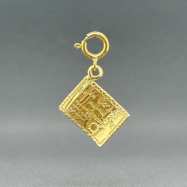 Estate SS YGP Birth Certificate Charm - Walter Bauman Jewelers