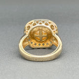 Estate SS YGP Faux Pearl & CZ Ring - Walter Bauman Jewelers