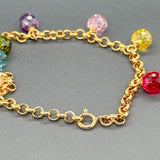 Estate SS YGP Multigemstone Briolette Bracelet - Walter Bauman Jewelers