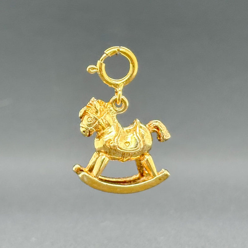 Estate SS YGP Rocking Horse Charm - Walter Bauman Jewelers