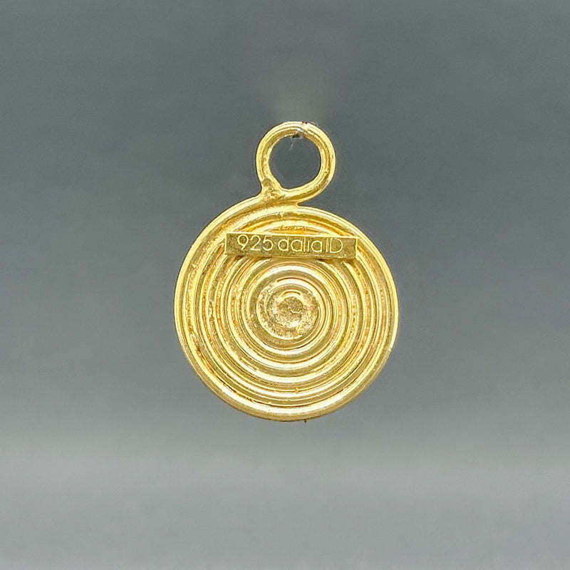 Estate SS YGP Spiral Pendant - Walter Bauman Jewelers