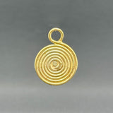 Estate SS YGP Spiral Pendant - Walter Bauman Jewelers