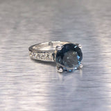 Estate Sterling Silver Blue Stone Ring - Walter Bauman Jewelers