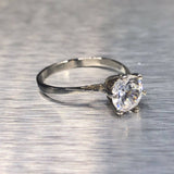 Estate Sterling Silver CZ Engagement Ring - Walter Bauman Jewelers