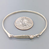 Estate Sterling Silver Engraved Star Bar Bracelet - Walter Bauman Jewelers