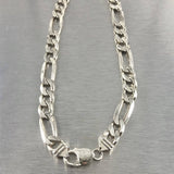 Estate Sterling Silver Figaro Chain - Walter Bauman Jewelers