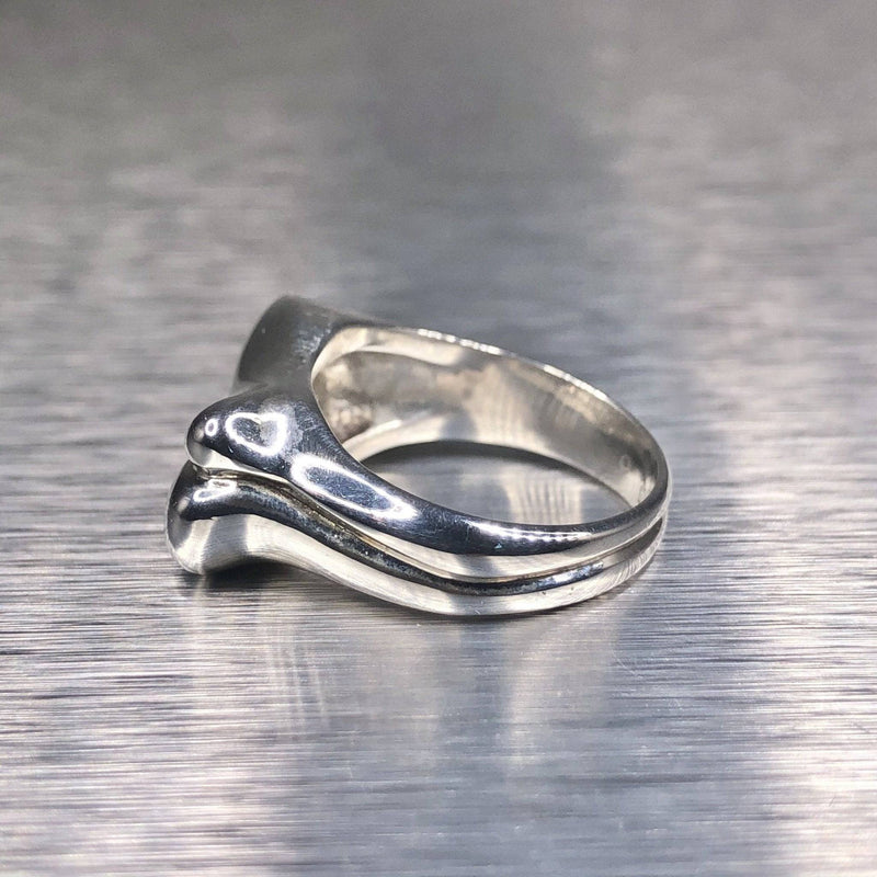 Estate Sterling Silver Modern Wave Ring - Walter Bauman Jewelers