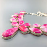 Estate Sterling Silver Pink Chalcedony Necklace - Walter Bauman Jewelers