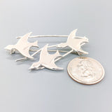 Estate Sterling Silver Three Bird Pin - Walter Bauman Jewelers