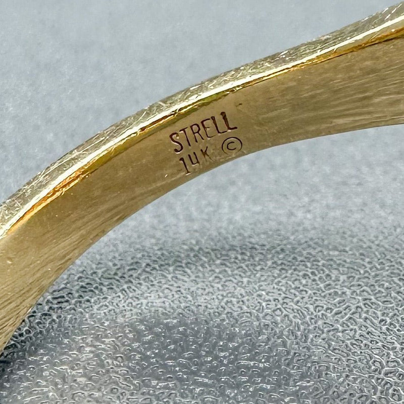 Estate Strellman's 14K Y Gold 4.20ct Fire Opal Lighthouse Ring - Walter Bauman Jewelers