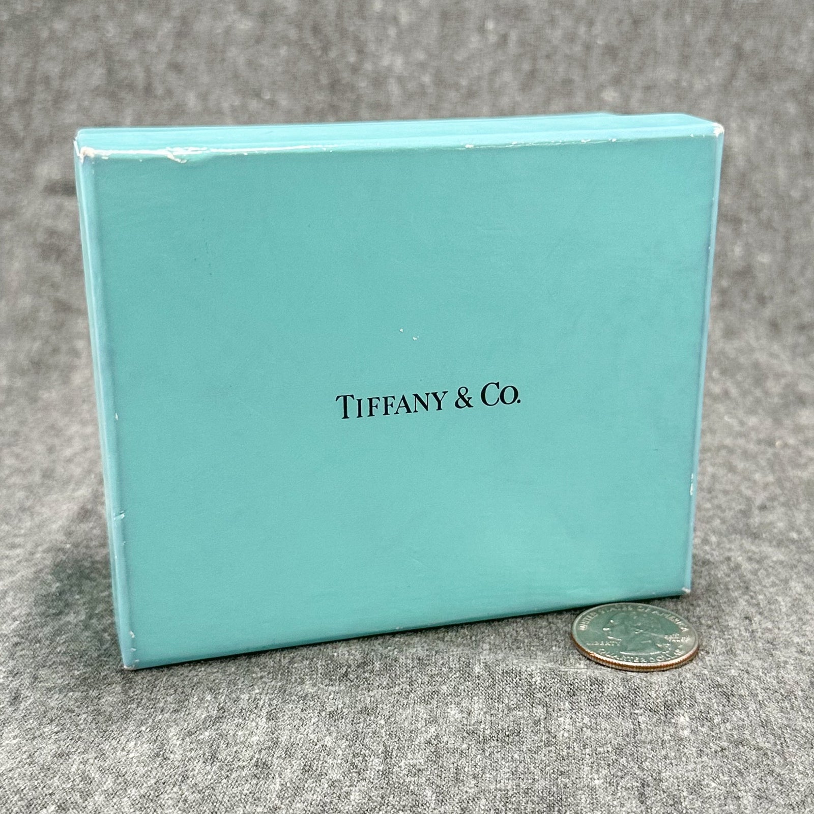 Authentic Tiffany And Co. 2024 Black Suede Ring Box With Blue Box