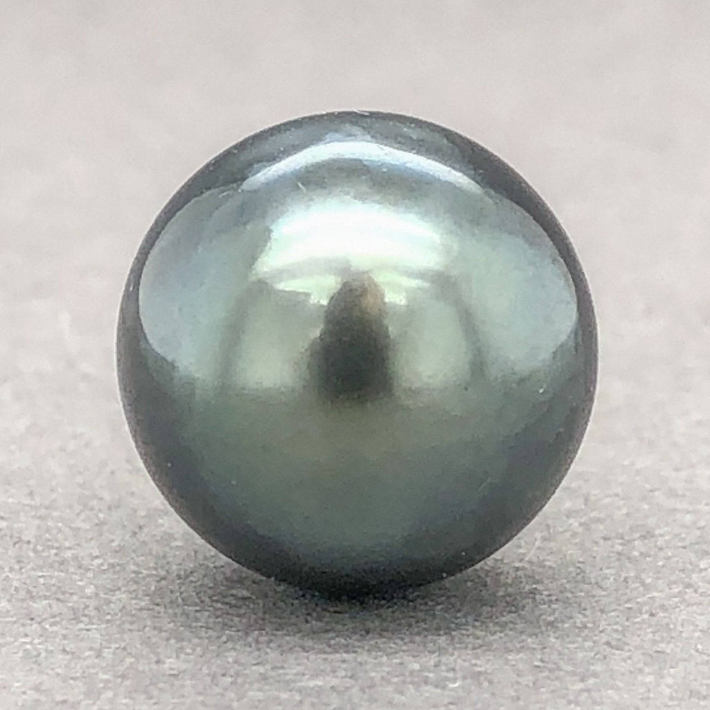 5 Genuine Tahitian Black Loose Pearls - 10x13mm - Half Drilled - Perfect For Jewelry Making