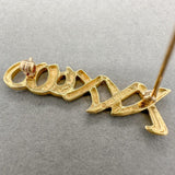 Estate T&Co 18K Y Gold Graffiti Love & Kisses Pin - Walter Bauman Jewelers