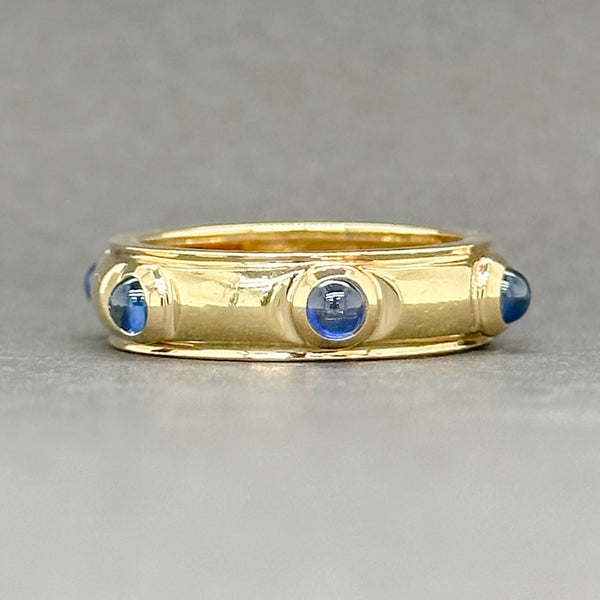 Estate T&Co. 18K Y Gold Sapphire Eternity Ring - Walter Bauman Jewelers