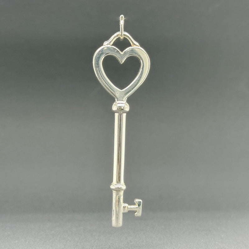 Estate Tiffany & Co. 18K W Gold Key Pendant - Walter Bauman Jewelers