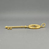 Estate Tiffany & Co. 18K Y Gold 0.08cttw G/VS2 Diamond Key Pendant - Walter Bauman Jewelers