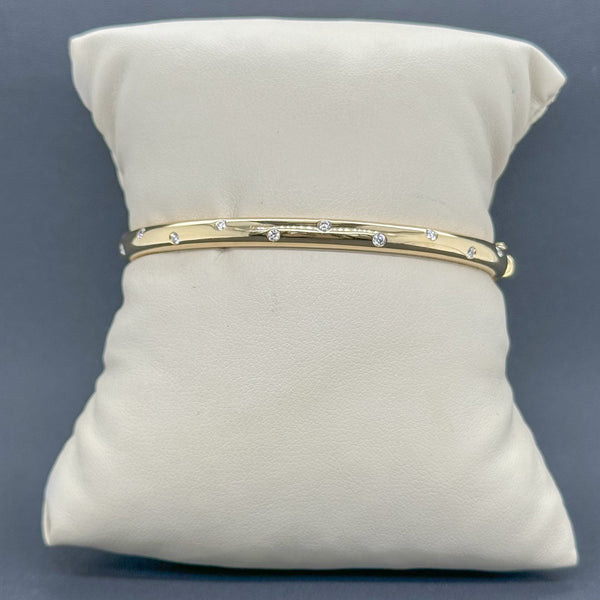 Estate Tiffany & Co. 18K Y Gold 0.30cttw F-G/VS1 Diamond Bangle Bracelet - Walter Bauman Jewelers