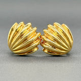 Estate Tiffany & Co. 18K Y Gold Seashell Clip-On Earrings - Walter Bauman Jewelers