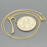 Estate Tiffany & Co. Elsa Peretti 18K Y Gold “P” Initial Pendant - Walter Bauman Jewelers
