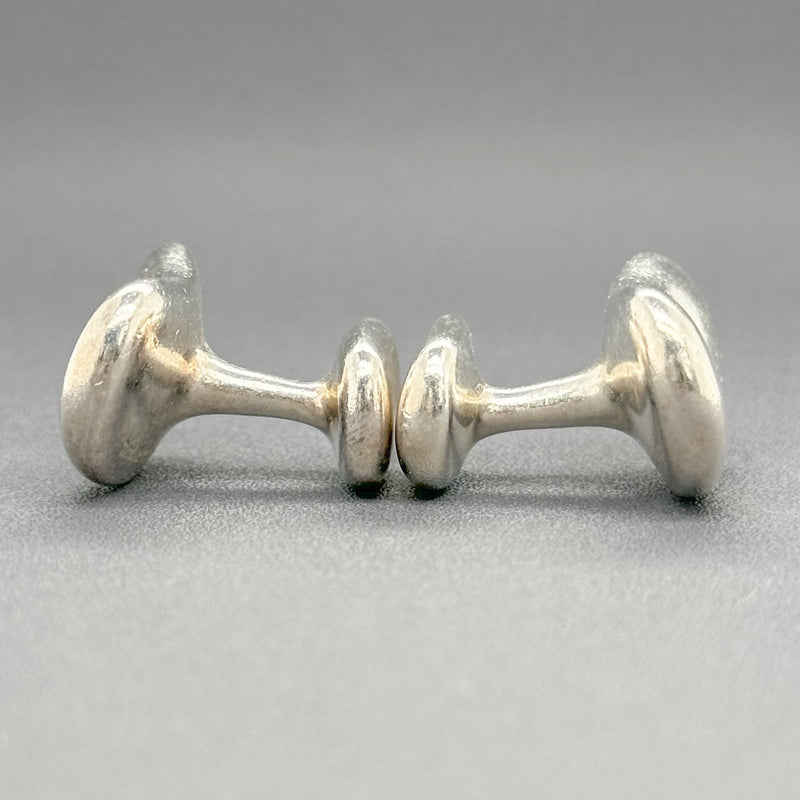 Estate Tiffany & Co. Elsa Peretti SS 20mm Bean Cufflinks - Walter Bauman Jewelers