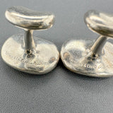 Estate Tiffany & Co. Elsa Peretti SS 20mm Bean Cufflinks - Walter Bauman Jewelers