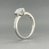 Estate Tiffany & Co. Platinum 0.92cttw F-G/VVS2-VS1 Diamond Ribbon Eng. Ring - Walter Bauman Jewelers
